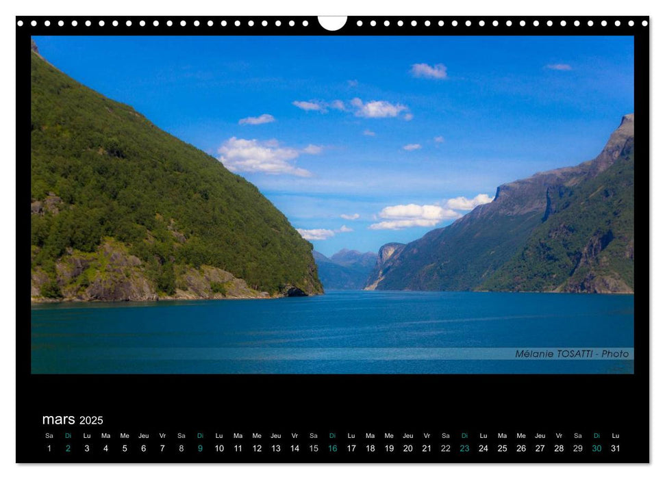 Cap au Nord - Paysages de Norvège (CALVENDO Calendrier mensuel 2025)