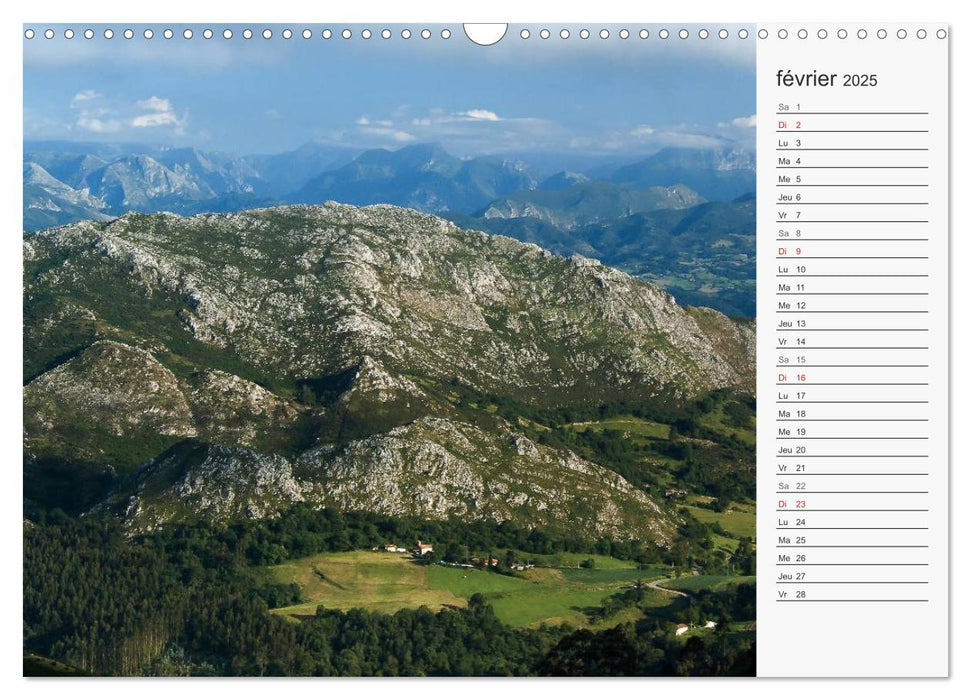 Le Nord de l'Espagne (CALVENDO Calendrier mensuel 2025)
