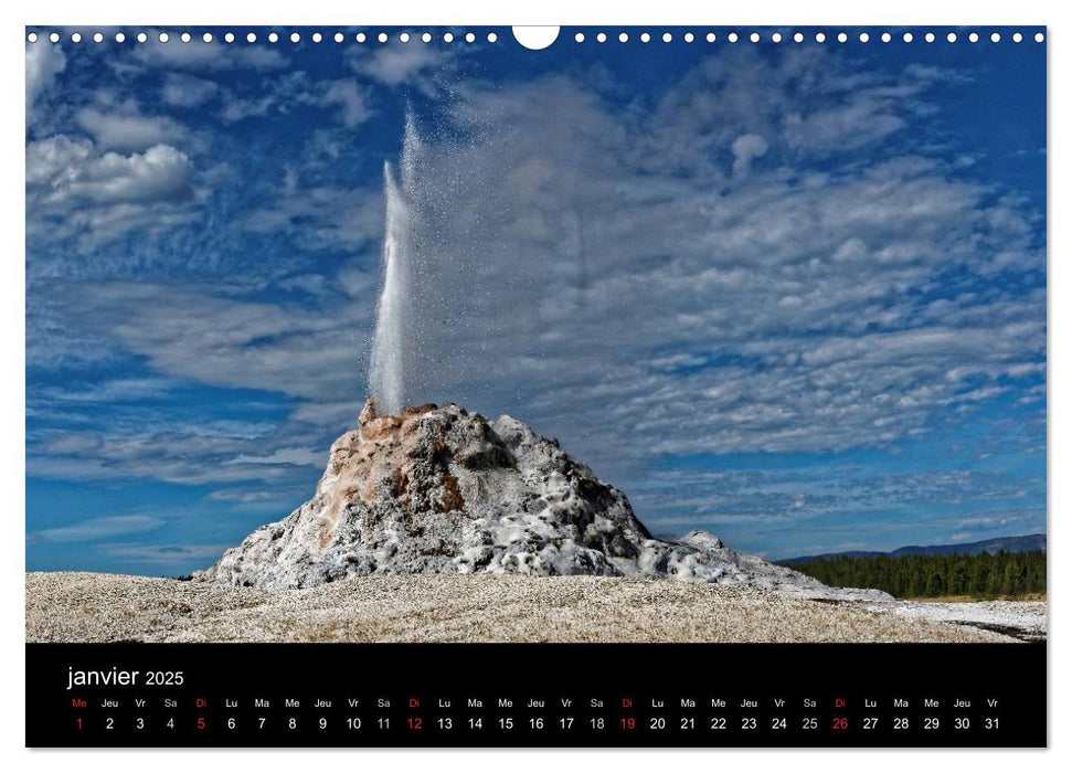 Yellowstone Un grand parc américain (CALVENDO Calendrier mensuel 2025)