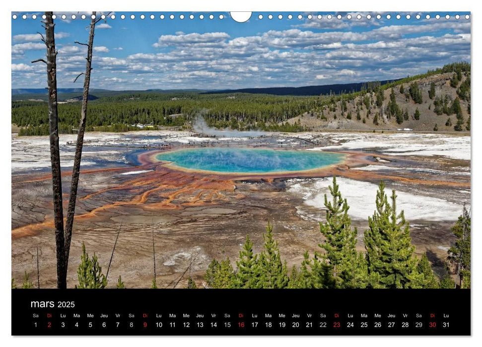 Yellowstone Un grand parc américain (CALVENDO Calendrier mensuel 2025)