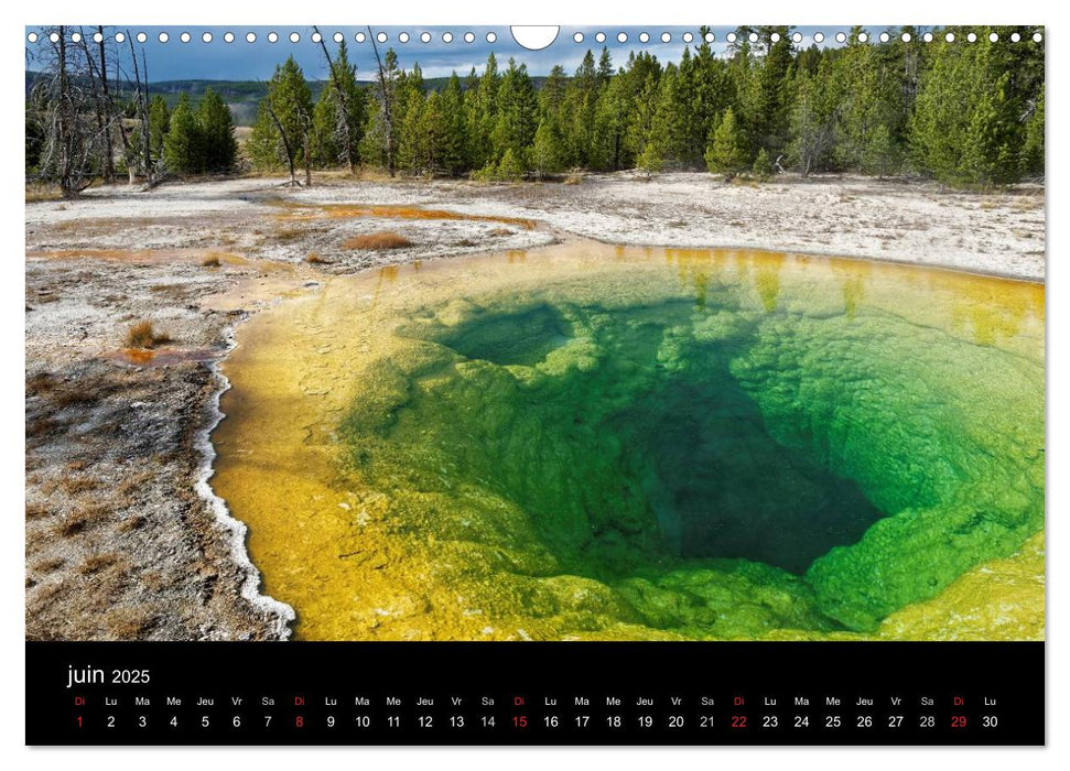 Yellowstone Un grand parc américain (CALVENDO Calendrier mensuel 2025)