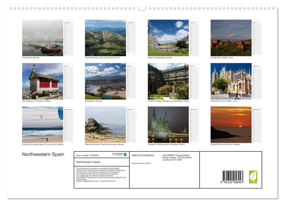 Northwestern Spain (CALVENDO Premium-Calendar 2025)