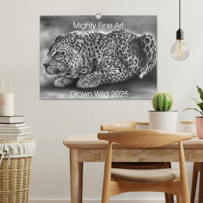 Mighty Fine Art Drawn Wild 2025 (CALVENDO Monthly Calendar 2025)