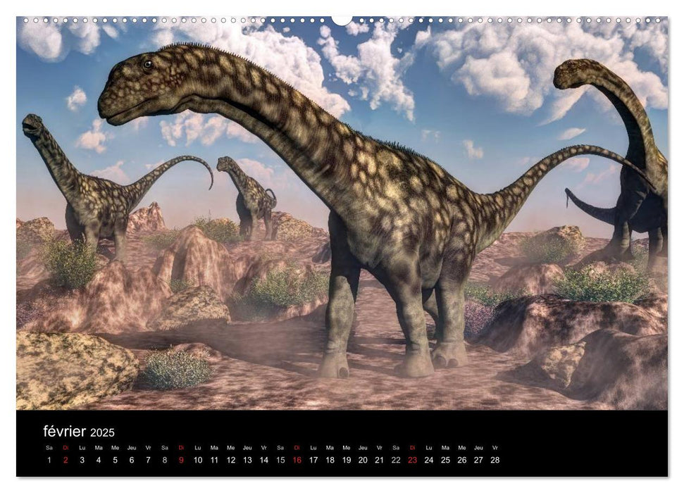 Le monde fascinant des dinosaures (CALVENDO Calendrier supérieur 2025)