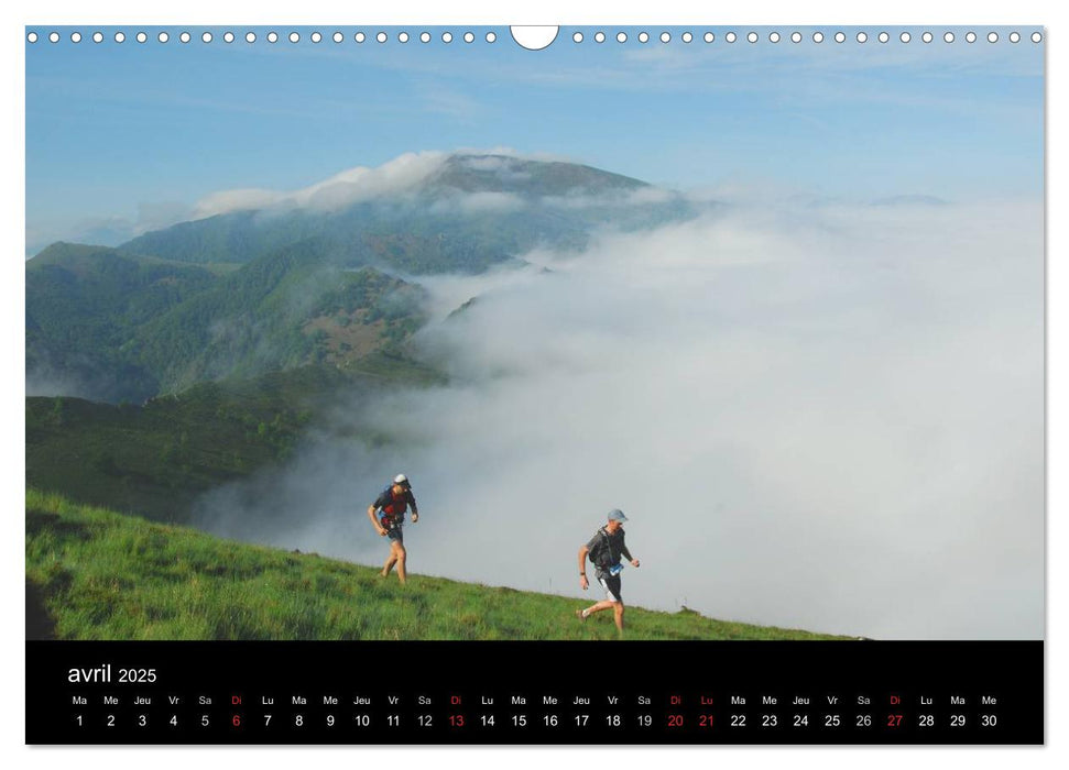 Trail Running De l'Envie à la Passion (CALVENDO Calendrier mensuel 2025)