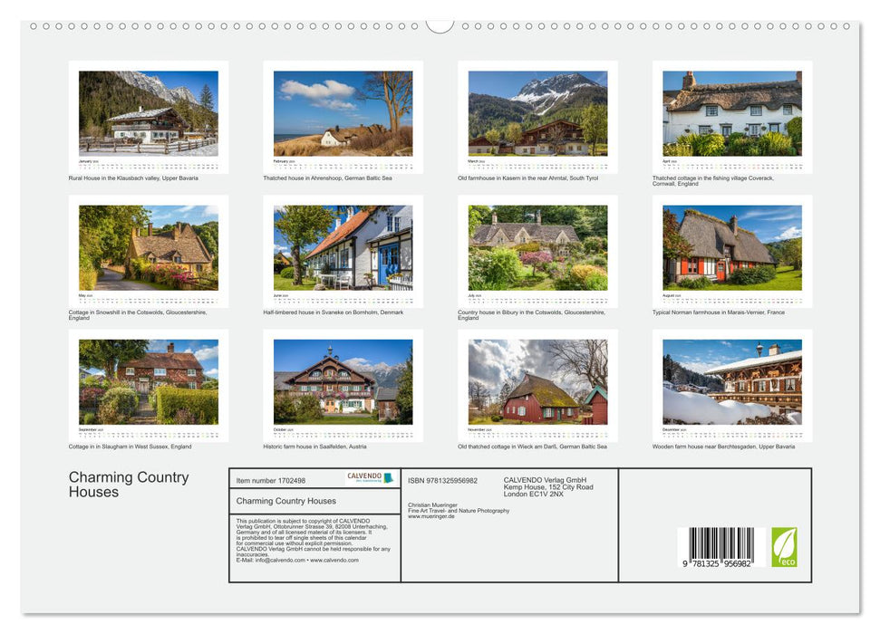 Charming Country Houses (CALVENDO Premium-Calendar 2025)