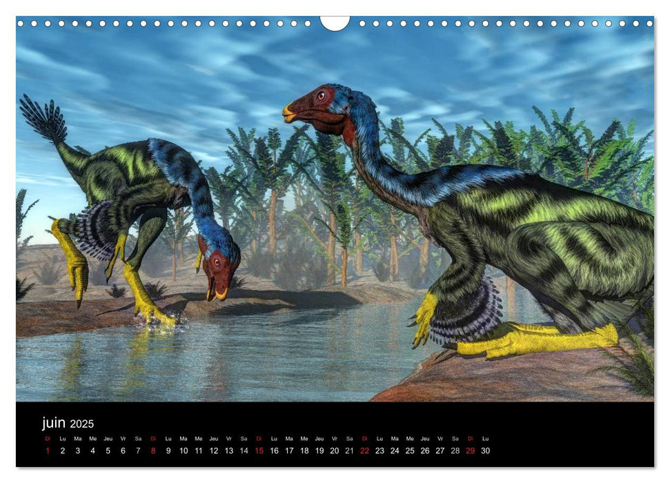 Le monde fascinant des dinosaures (CALVENDO Calendrier mensuel 2025)