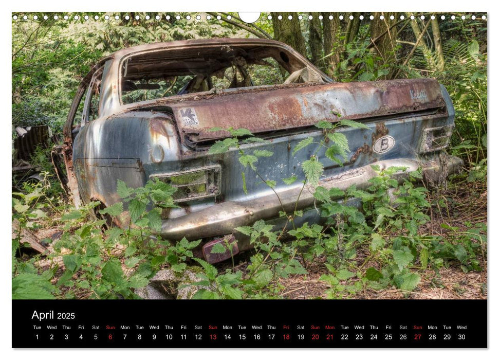 Sleeping Beauties Old Rusty Cars (CALVENDO Monthly Calendar 2025)