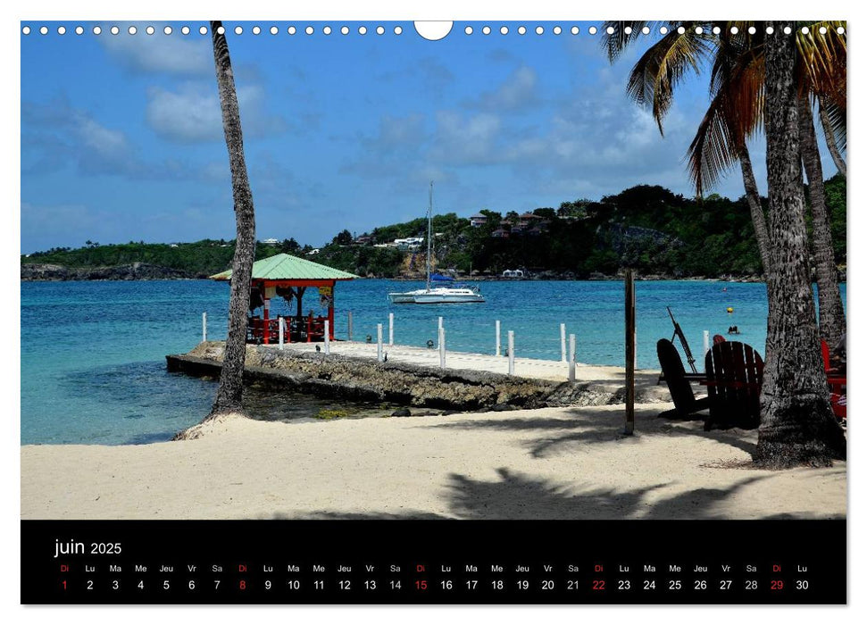 Paysages de Guadeloupe (CALVENDO Calendrier mensuel 2025)