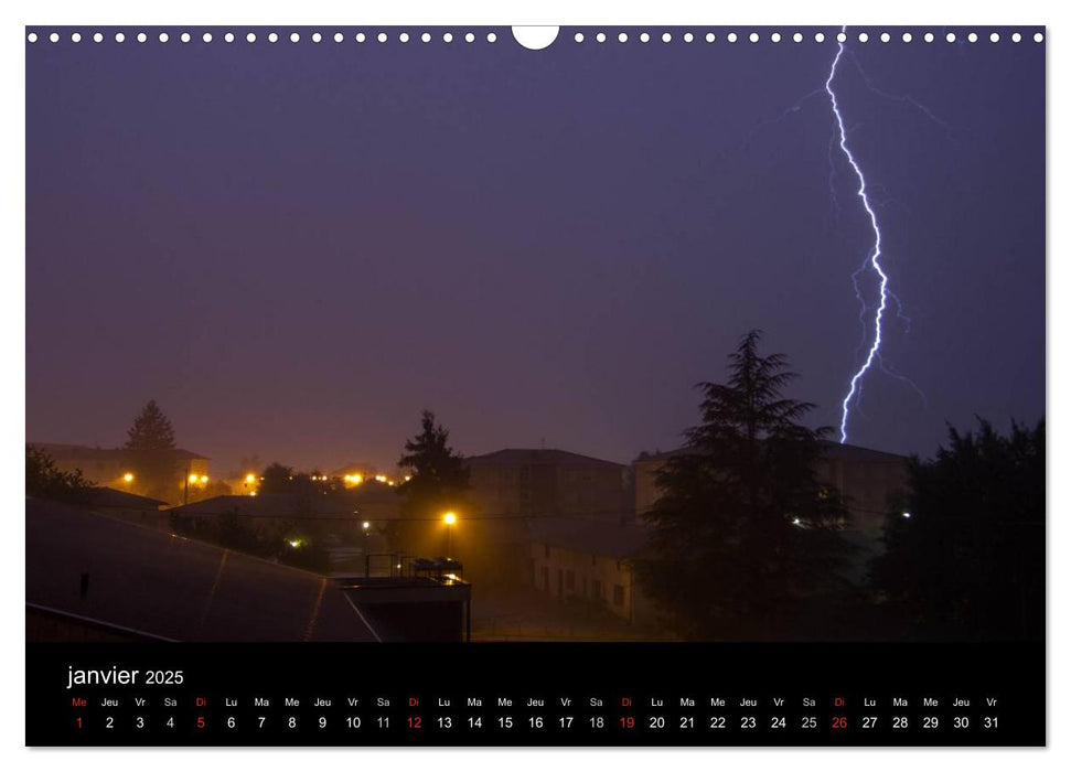 Nuits Electriques (CALVENDO Calendrier mensuel 2025)