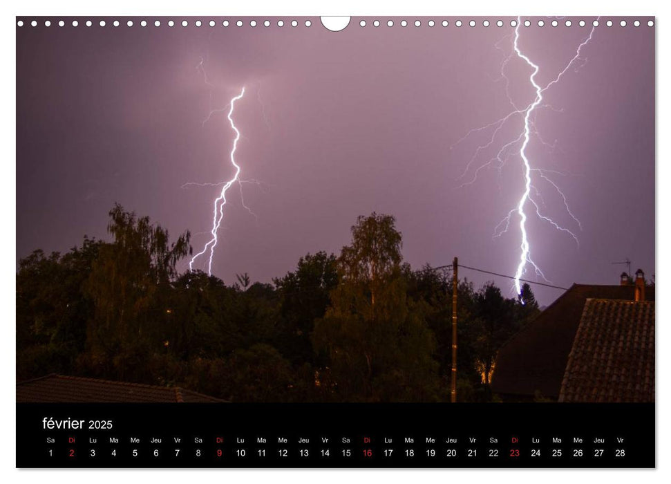 Nuits Electriques (CALVENDO Calendrier mensuel 2025)