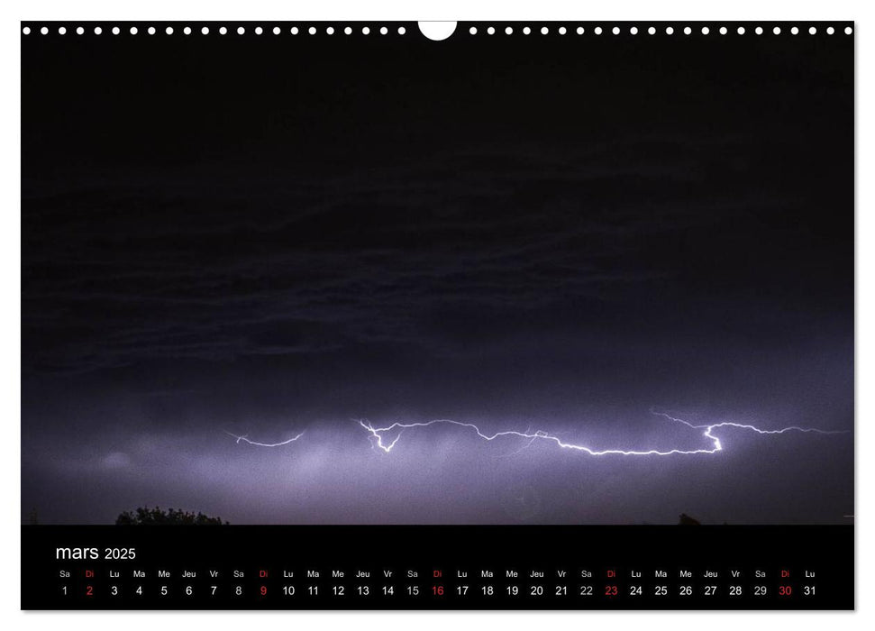 Nuits Electriques (CALVENDO Calendrier mensuel 2025)