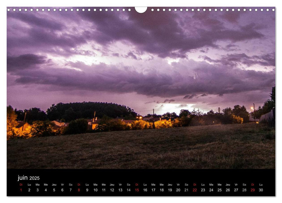 Nuits Electriques (CALVENDO Calendrier mensuel 2025)