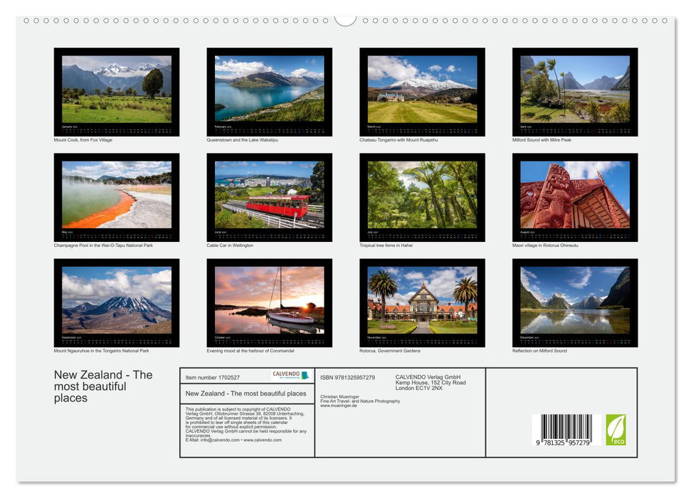 New Zealand - The most beautiful places (CALVENDO Premium-Calendar 2025)