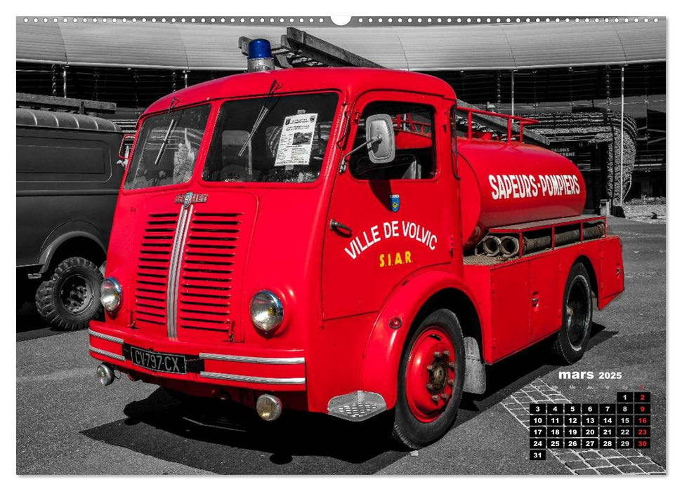 VÉHICULES de POMPIERS VINTAGE (CALVENDO Calendrier supérieur 2025)