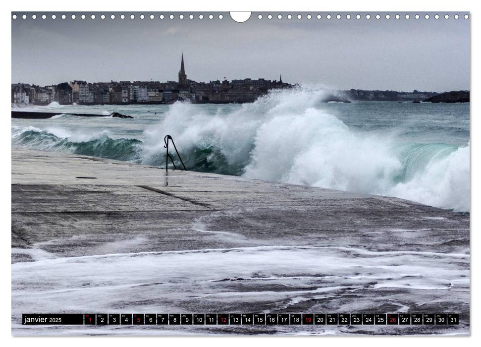 SAINT-MALO, Côte d'Emeraude (CALVENDO Calendrier mensuel 2025)