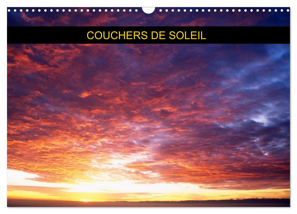 Couchers de soleil (CALVENDO Calendrier mensuel 2025)