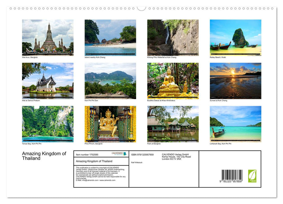 Amazing Kingdom of Thailand (CALVENDO Premium-Calendar 2025)