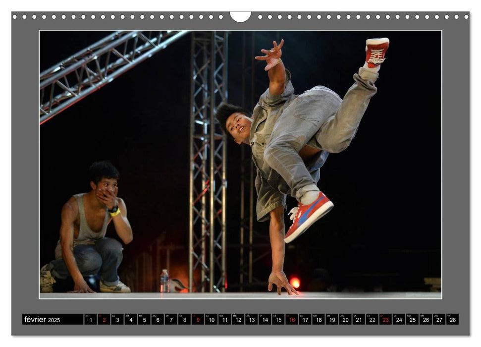 Break Dance et Hip-Hop (CALVENDO Calendrier mensuel 2025)