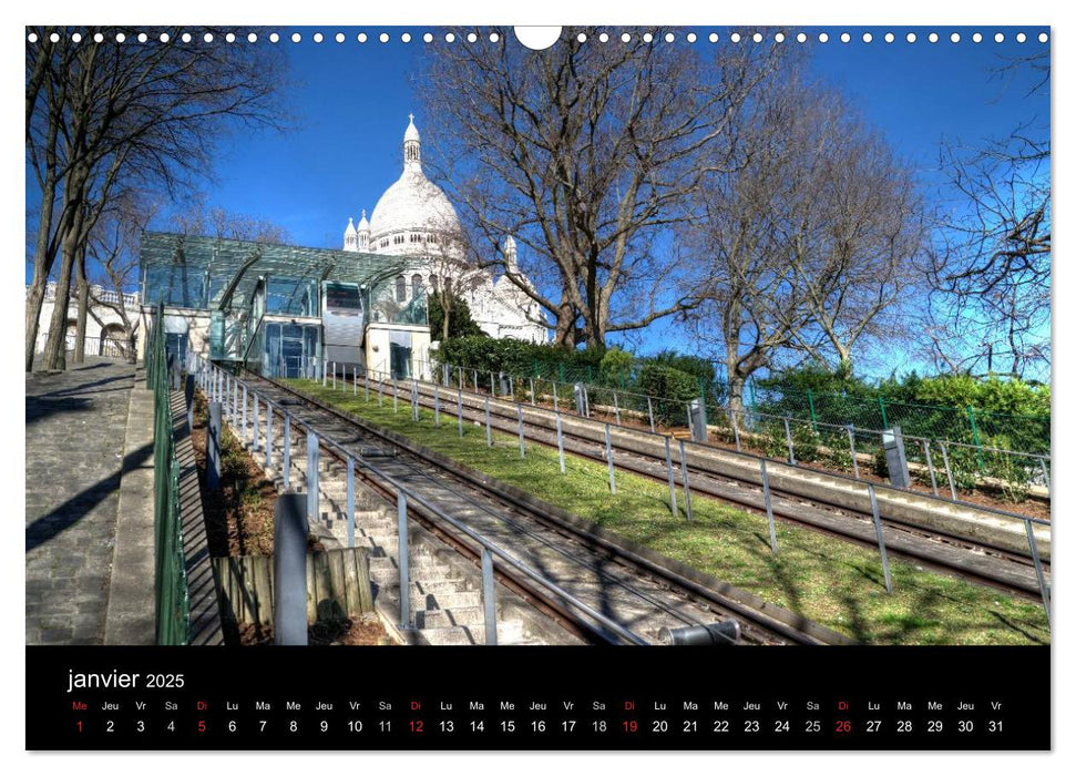 Paysages de Montmartre (CALVENDO Calendrier mensuel 2025)