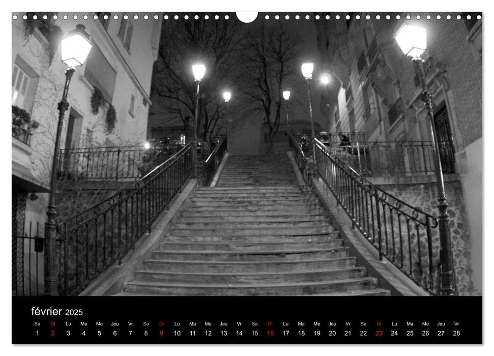 Paysages de Montmartre (CALVENDO Calendrier mensuel 2025)