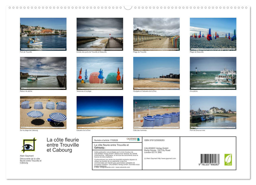 La côte fleurie entre Trouville et Cabourg (CALVENDO Calendrier supérieur 2025)