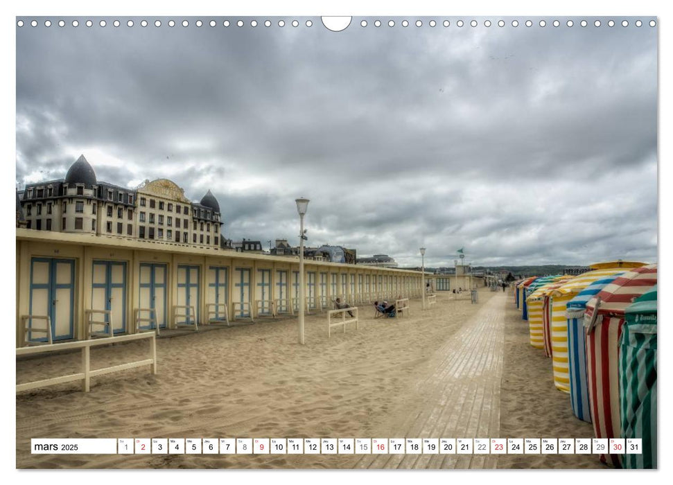 La côte fleurie entre Trouville et Cabourg (CALVENDO Calendrier mensuel 2025)