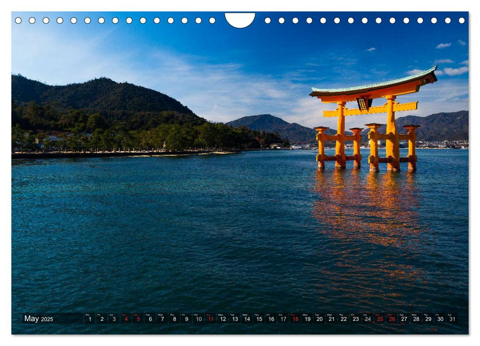 Japan Shrines, Temples, Metropolises (CALVENDO Monthly Calendar 2025)