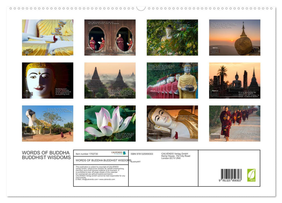 WORDS OF BUDDHA BUDDHIST WISDOMS (CALVENDO Premium-Calendar 2025)