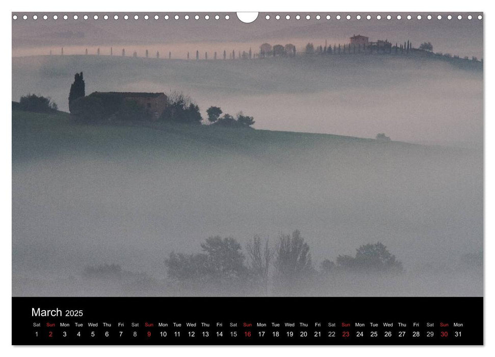 Tuscany Amazing Val d'Orcia (CALVENDO Monthly Calendar 2025)