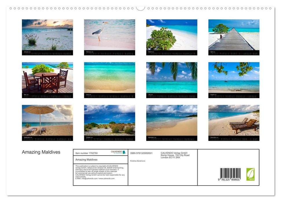 Amazing Maldives (CALVENDO Premium-Calendar 2025)