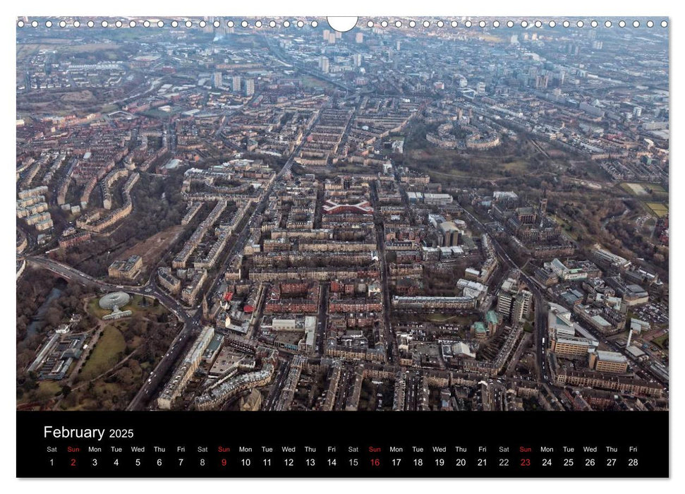 Glasgow from the Air (CALVENDO Monthly Calendar 2025)