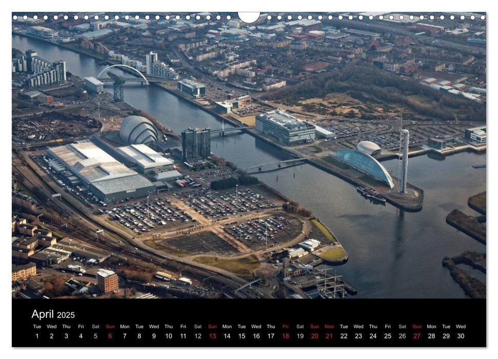 Glasgow from the Air (CALVENDO Monthly Calendar 2025)