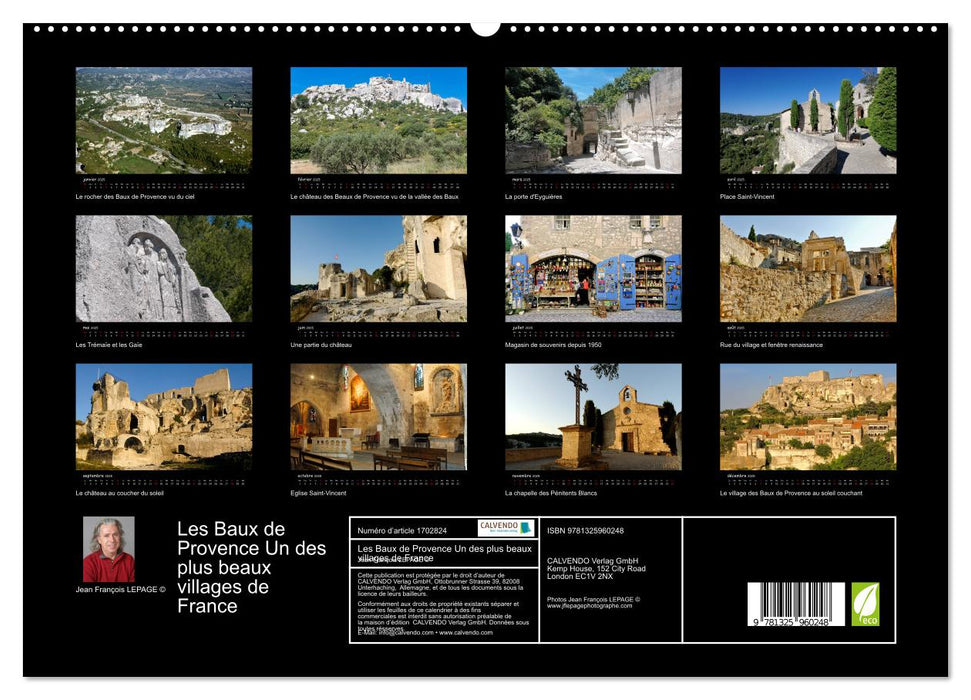 Les Baux de Provence Un des plus beaux villages de France (CALVENDO Calendrier supérieur 2025)