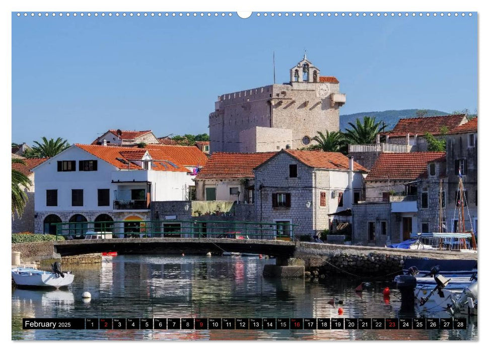 Hvar The sunny Island of Croatia (CALVENDO Premium-Calendar 2025)