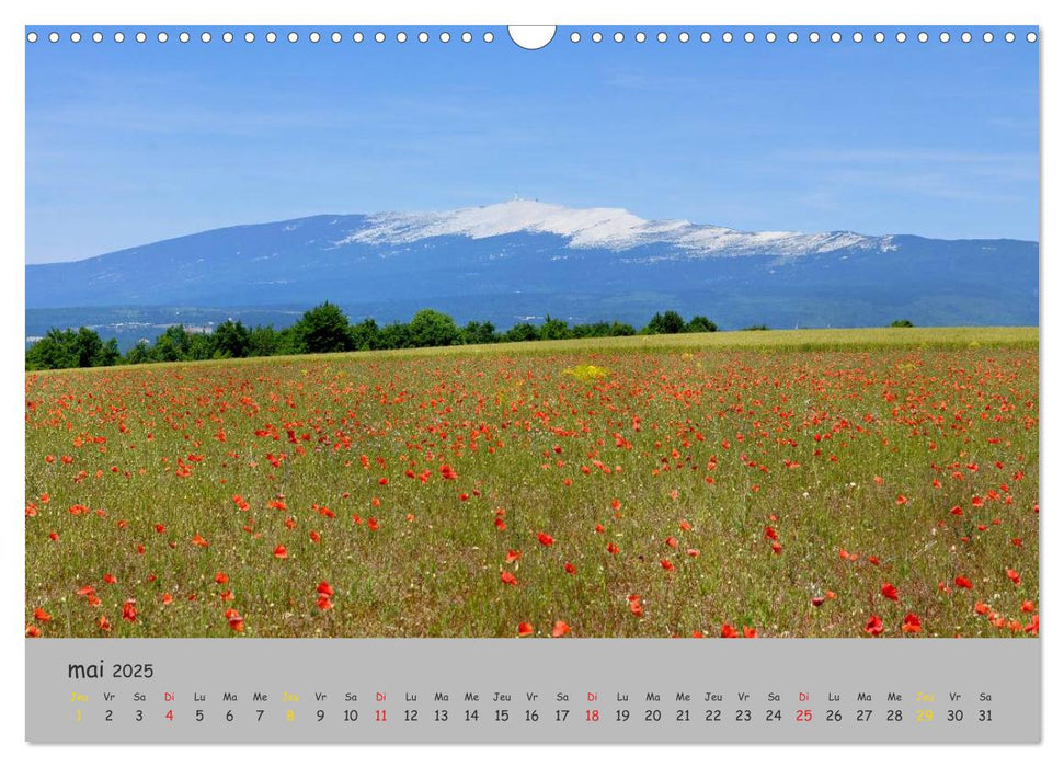 Le Mont Ventoux Le géant de Provence (CALVENDO Calendrier mensuel 2025)