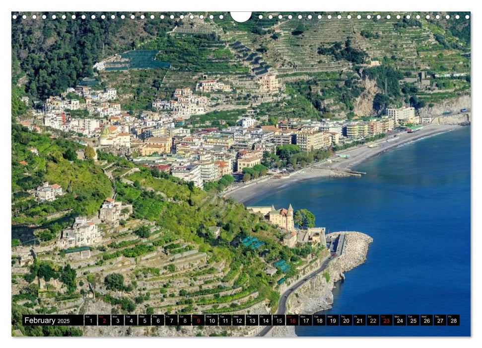 Amalfi Coast and Campania (CALVENDO Monthly Calendar 2025)