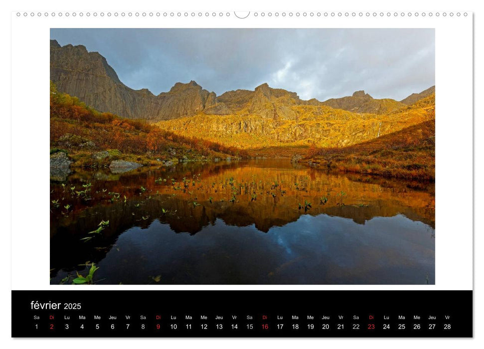 Norvège L'automne aux Lofoten (CALVENDO Calendrier supérieur 2025)