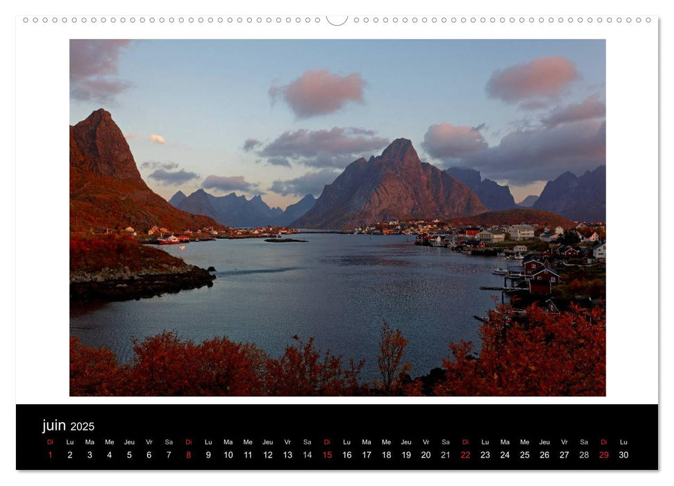 Norvège L'automne aux Lofoten (CALVENDO Calendrier supérieur 2025)