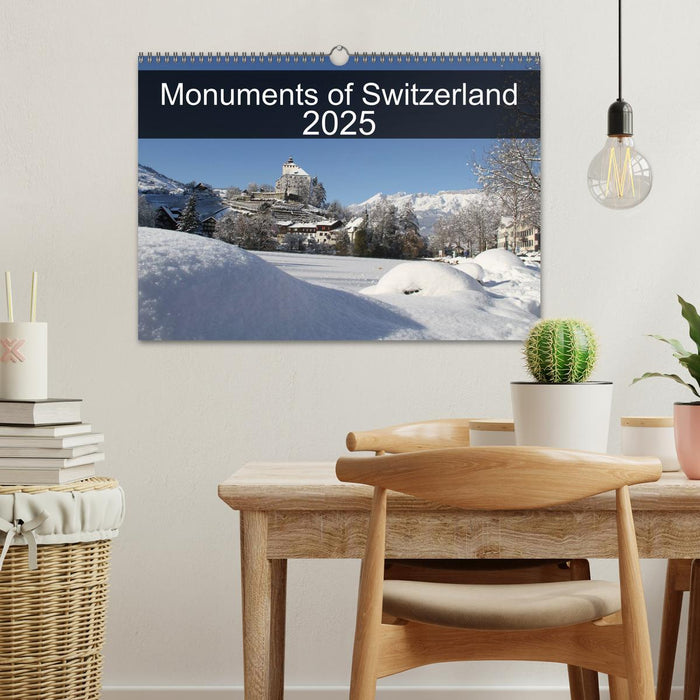 Monuments of Switzerland 2025 (CALVENDO Monthly Calendar 2025)