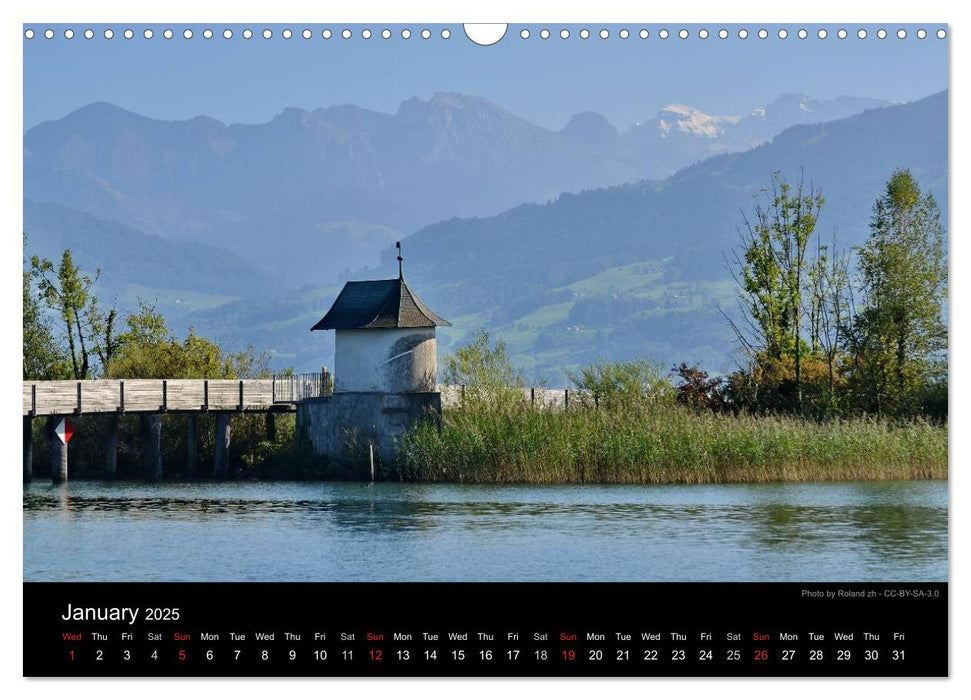 Monuments of Switzerland 2025 (CALVENDO Monthly Calendar 2025)