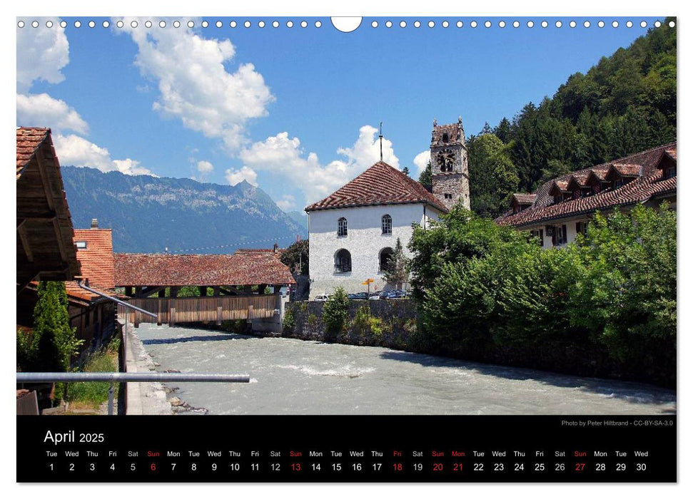 Monuments of Switzerland 2025 (CALVENDO Monthly Calendar 2025)