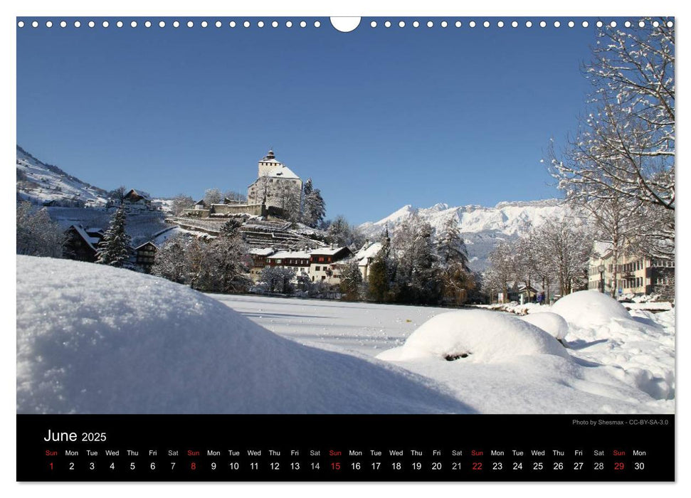 Monuments of Switzerland 2025 (CALVENDO Monthly Calendar 2025)