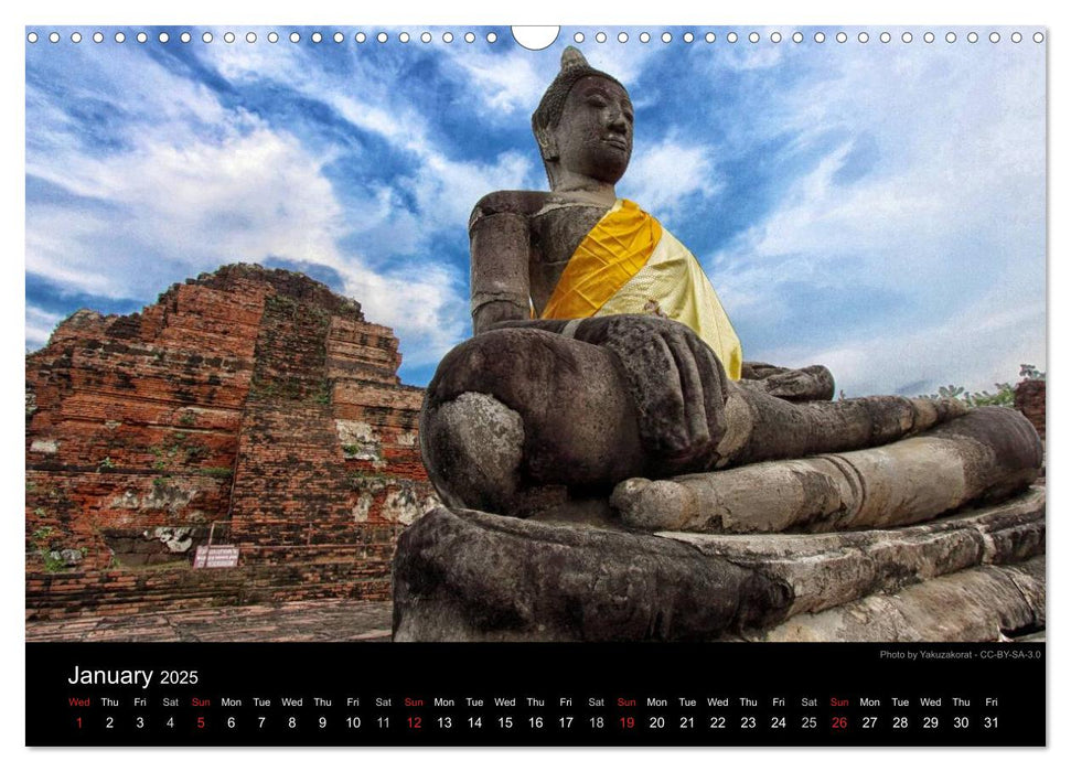 Monuments of Thailand 2025 (CALVENDO Monthly Calendar 2025)