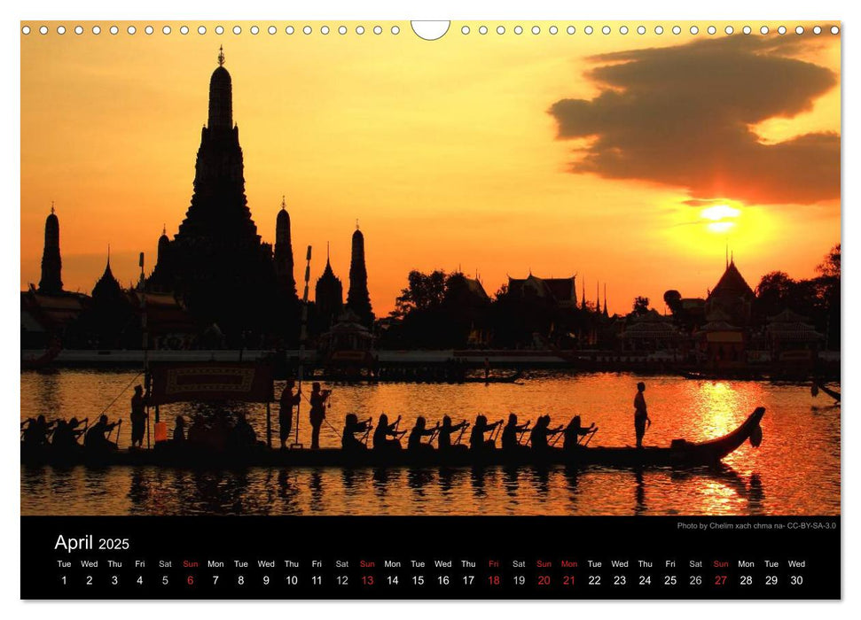 Monuments of Thailand 2025 (CALVENDO Monthly Calendar 2025)