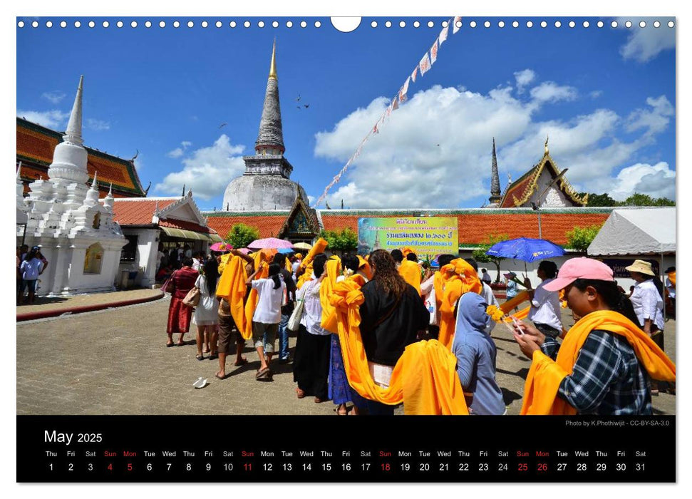 Monuments of Thailand 2025 (CALVENDO Monthly Calendar 2025)