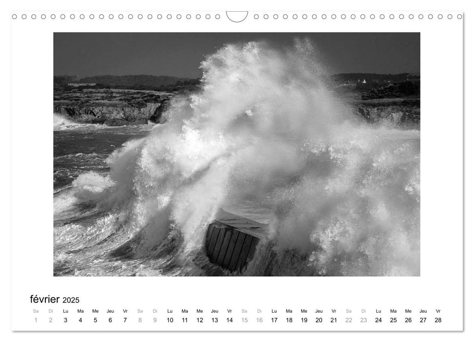 La mer en colère (CALVENDO Calendrier mensuel 2025)