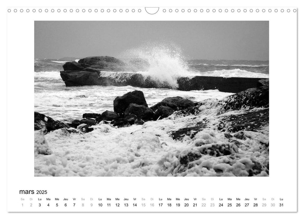 La mer en colère (CALVENDO Calendrier mensuel 2025)