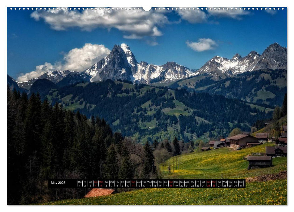 Landscapes of Swiss Alps (CALVENDO Premium-Calendar 2025)