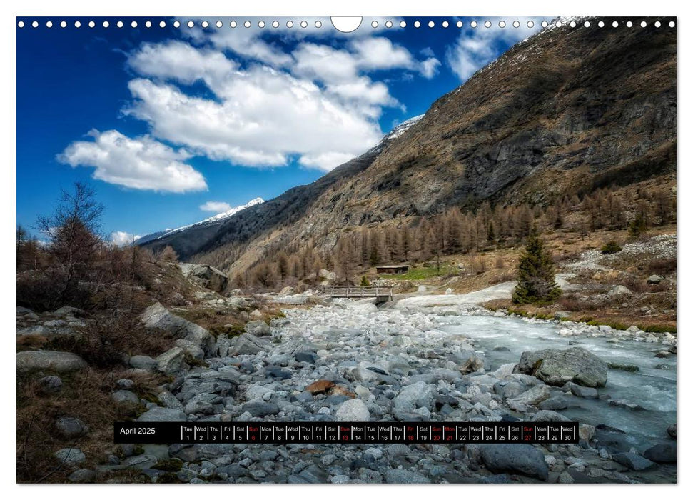 Landscapes of Swiss Alps (CALVENDO Monthly Calendar 2025)